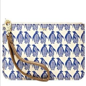 Fossil Penguin Print Wristlet